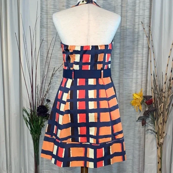 Jessica Simpson multicolored blocks halter dress. - Picture 7 of 16